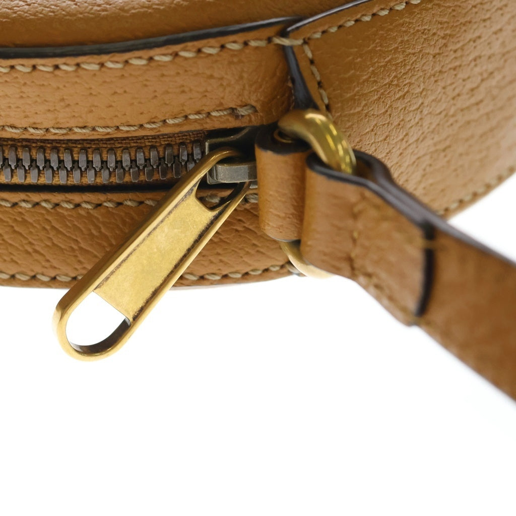 GUCCI(グッチ) ディズニーコラボ ミッキーマウス ショルダーバッグ ミニバッグ キャメル ブラウン PVC×レザー 603938 ゴールド金具 レディース