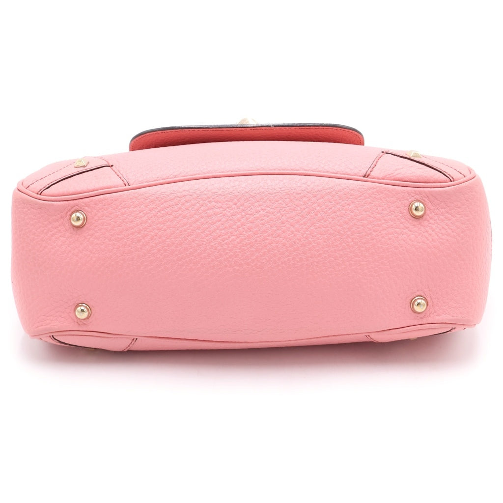 GUCCI(グッチ) バンブー ハンドバッグ ピンク レザー 137351 ゴールド金具 レディース