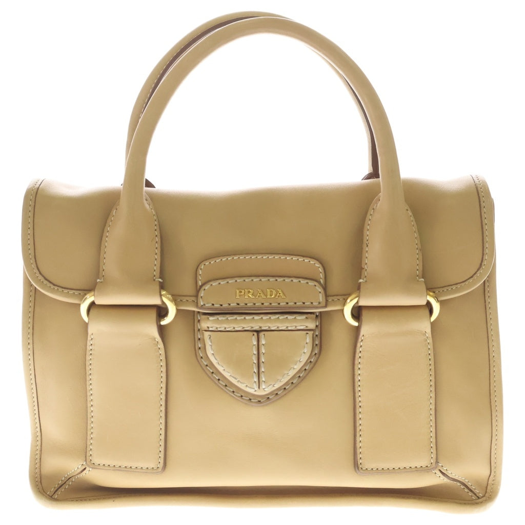 PRADA(プラダ) 2WAYハンドバッグ ショルダーバッグ ブラウン ベージュ レザー BN2135 ゴールド金具 レディース