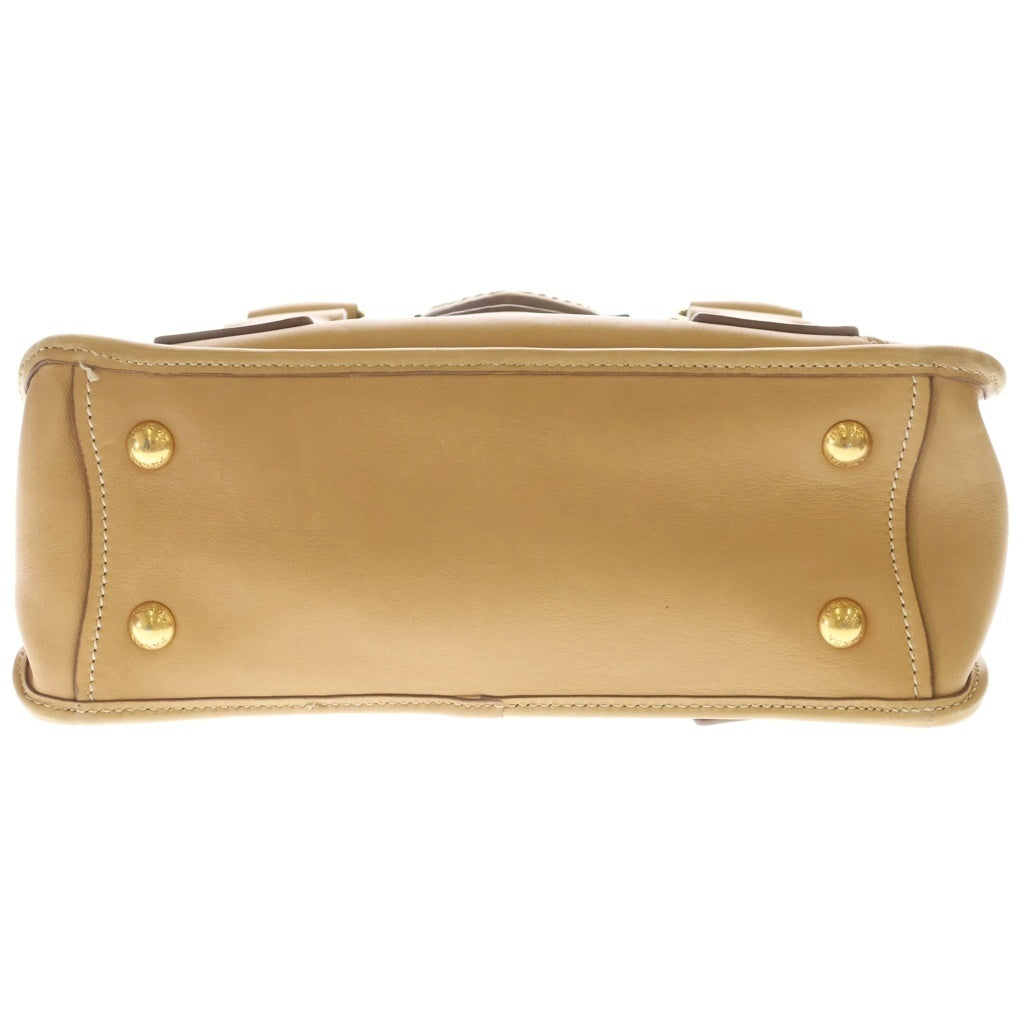 PRADA(プラダ) 2WAYハンドバッグ ショルダーバッグ ブラウン ベージュ レザー BN2135 ゴールド金具 レディース