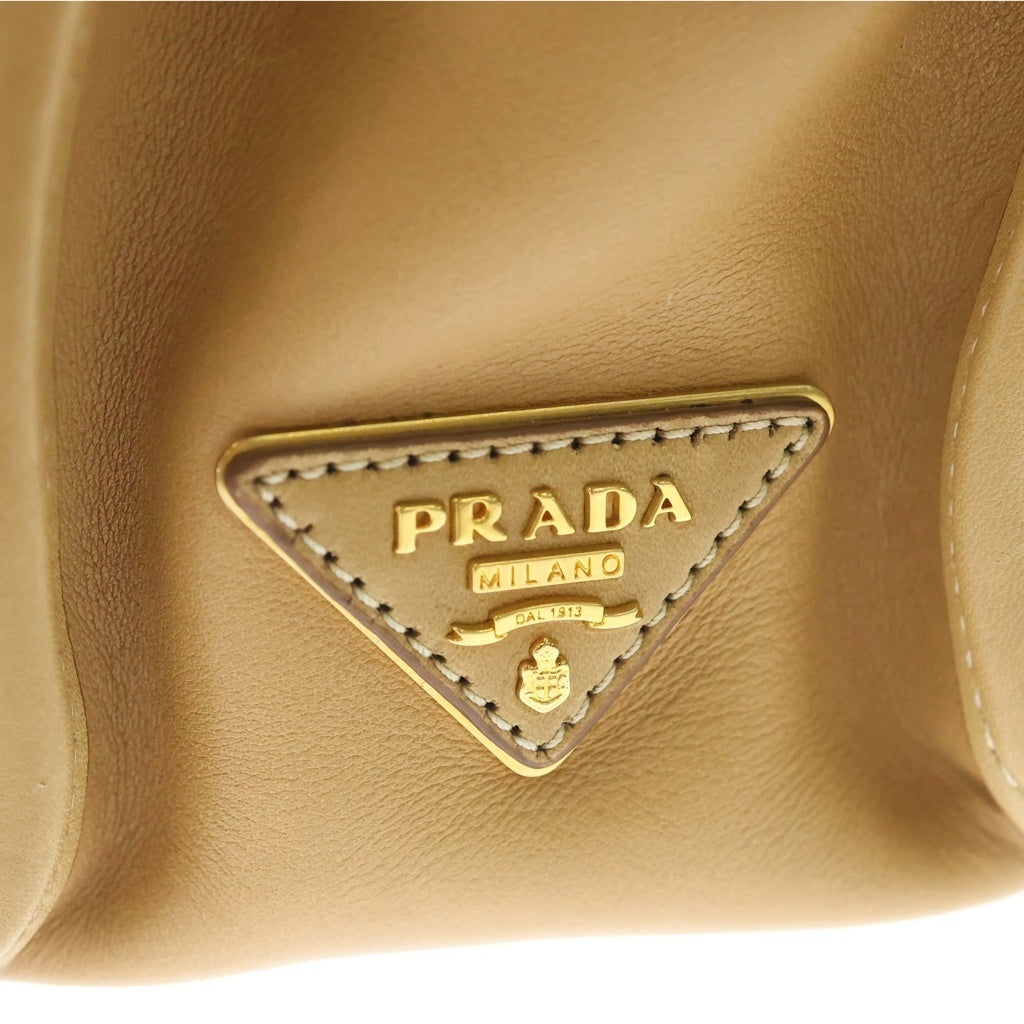 PRADA(プラダ) 2WAYハンドバッグ ショルダーバッグ ブラウン ベージュ レザー BN2135 ゴールド金具 レディース