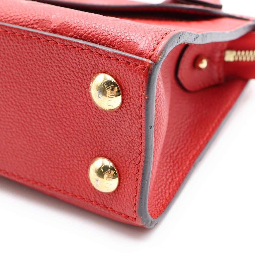 LOUIS VUITTON(ルイヴィトン) モノグラムアンプラント ポンヌフ MINI 2WAYハンドバッグ ショルダーバッグ レッド レザー M41744 ゴールド金具 レディース