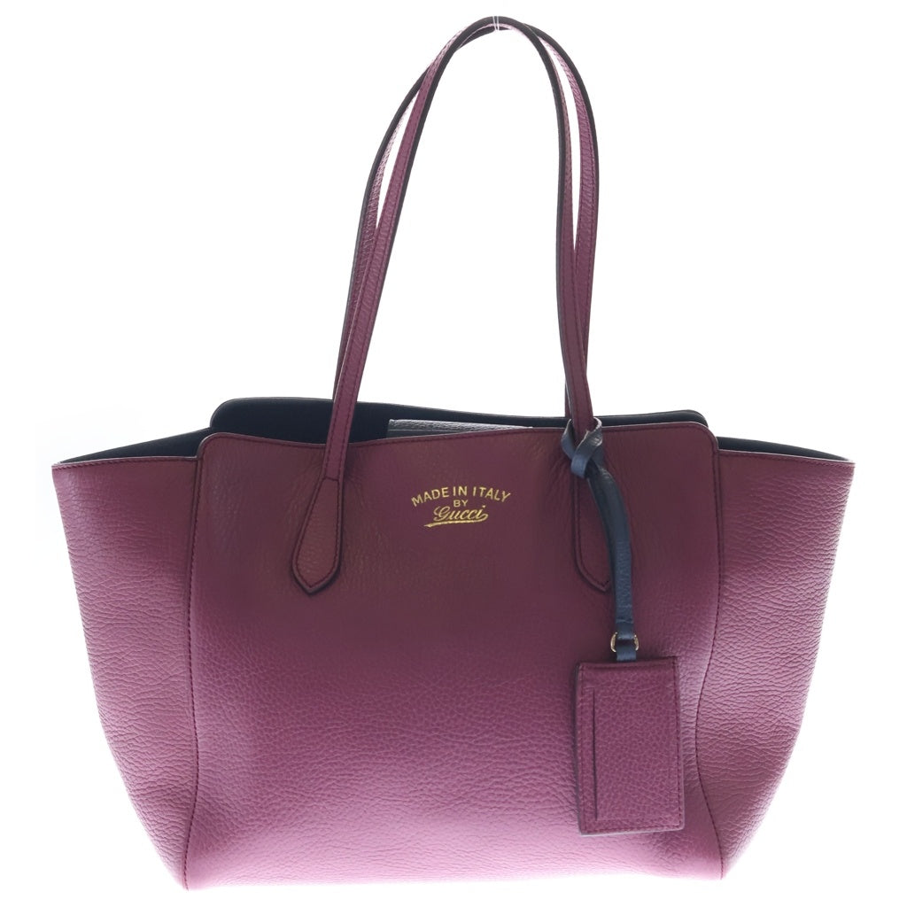 GUCCI(グッチ) スウィング トート バックミディアム レザー ピンク/ネイビー 368827 レディース