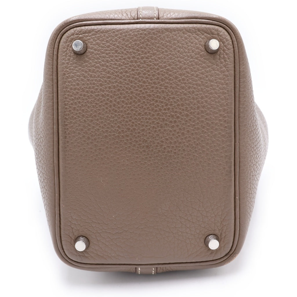 HERMES(エルメス) ピコタンロックPM トリヨンクレマンス シルバー金具 ハンドバッグ A刻印 エトゥープ レディース