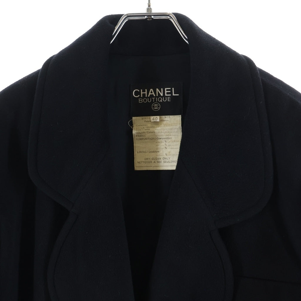 CHANEL(シャネル) ココボタン カシミヤ ロングコート ブラック #40 レディース