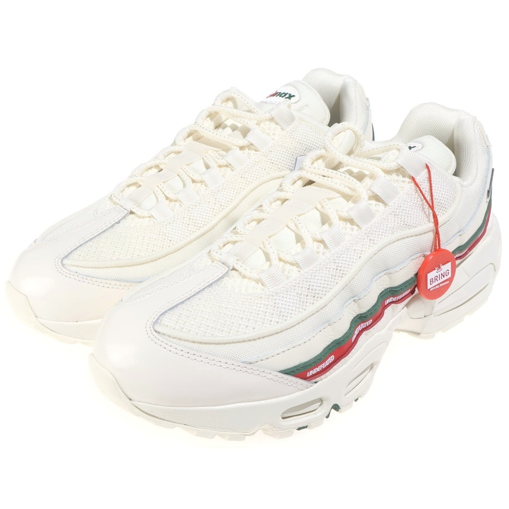 NIKE(ナイキ) ×UNDEFEATED AIR MAX 95 SP SAIL アンディフィーテッド エアマックス95 セイル ローカットスニーカー US9/27cm ホワイト/レッド/グリーン IB4453-100