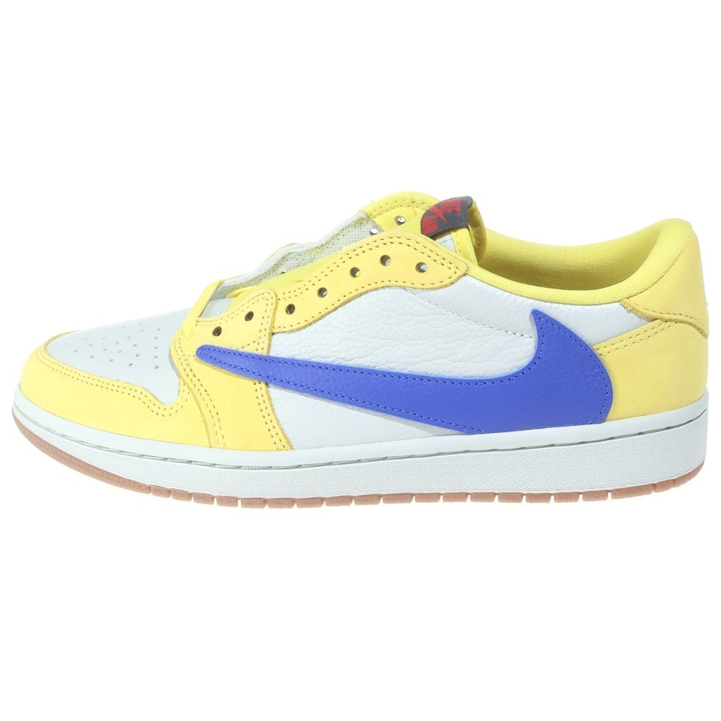 NIKE(ナイキ) ×TRAVIS SCOTT WMNS AIR JORDAN 1 RETRO OG Canary トラヴィススコット ウィメンズ エアジョーダン1 カナリー ローカットスニーカー US10/27cm DZ4137-700 レディース