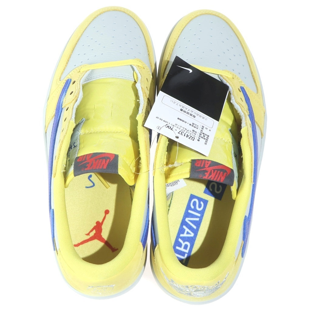 NIKE(ナイキ) ×TRAVIS SCOTT WMNS AIR JORDAN 1 RETRO OG Canary トラヴィススコット ウィメンズ エアジョーダン1 カナリー ローカットスニーカー US10/27cm DZ4137-700 レディース