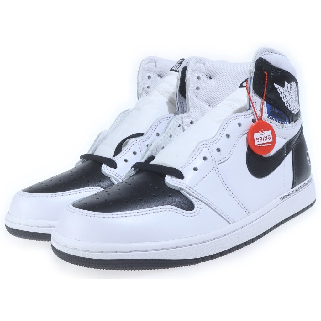 NIKE(ナイキ) ×FRAGMENT DESIGN ×UNION AIR JORDAN 1 RETRO HIGH OG II7282-100 エアジョーダン1 レトロ ハイカット スニーカー US9/27cm ホワイト/ブラック