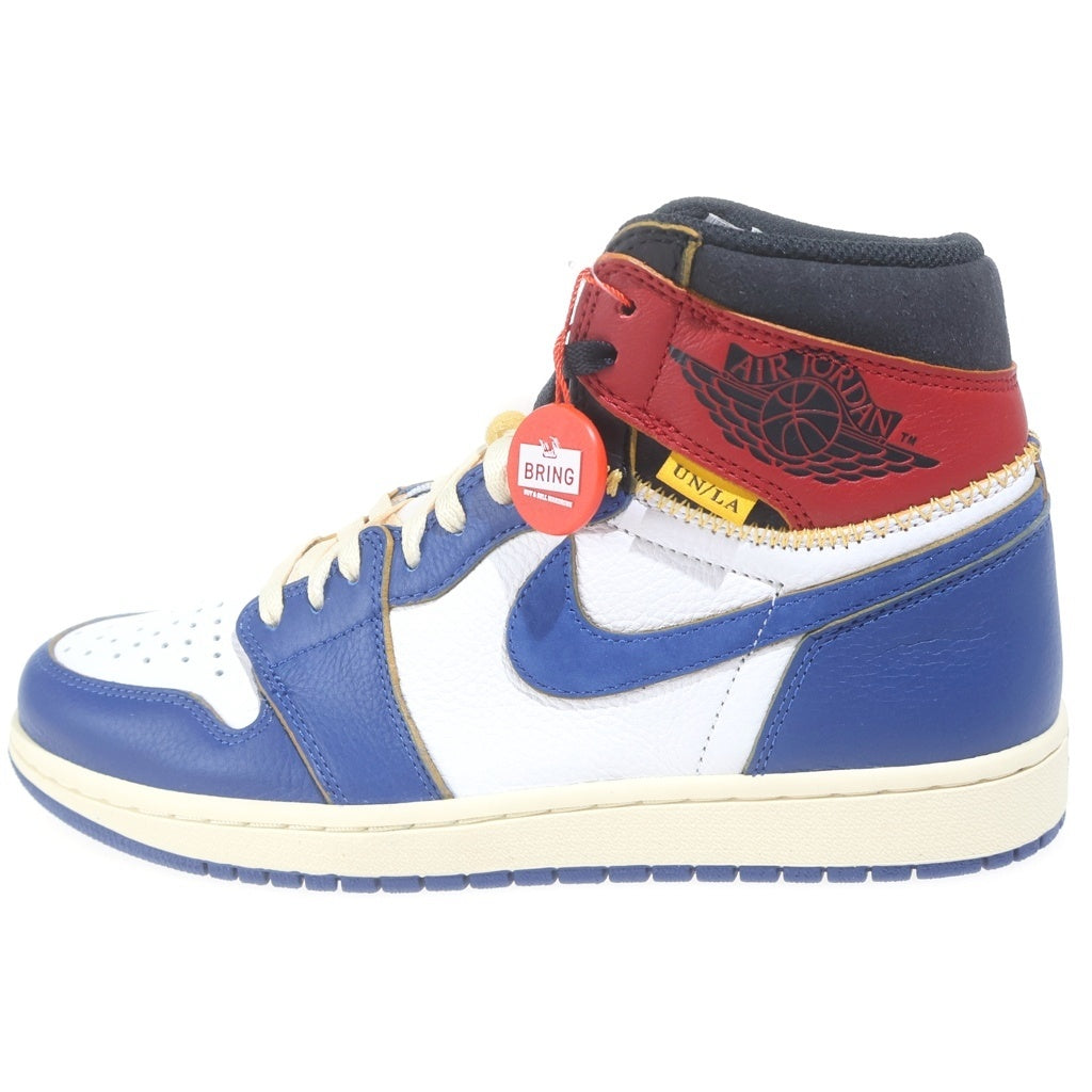 NIKE(ナイキ) ×UNION AIR JORDAN 1 RETRO HI NRG ユニオン エアジョーダン1 レトロ ハイカットスニーカー ホワイト/ブルー/レッド US9/27cm BV1300-146