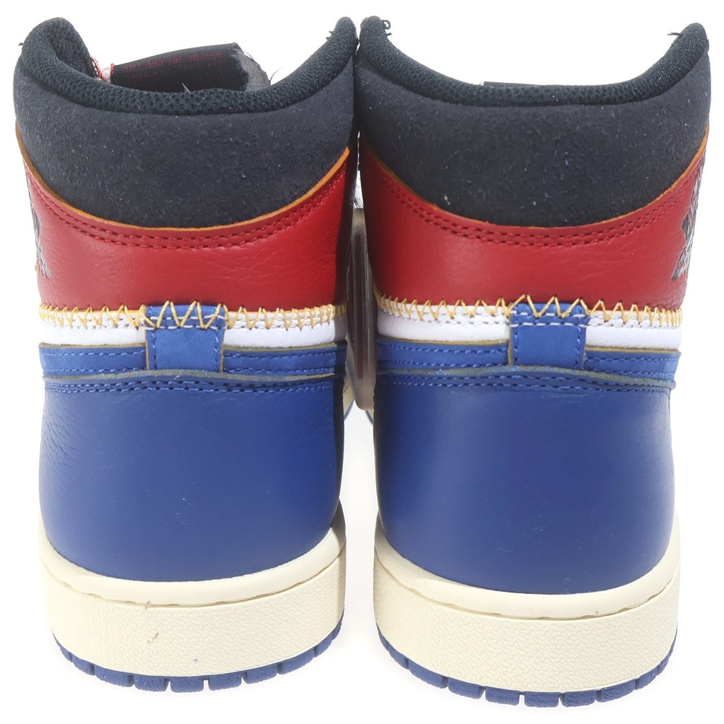 NIKE(ナイキ) ×UNION AIR JORDAN 1 RETRO HI NRG ユニオン エアジョーダン1 レトロ ハイカットスニーカー ホワイト/ブルー/レッド US9/27cm BV1300-146