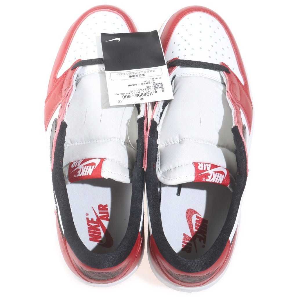 NIKE(ナイキ) AIR JORDAN 1 RETRO LOW OG CHICAGO エアジョーダン1 レトロ シカゴ ローカットスニーカー ホワイト/レッド US9/27cm HQ6998-600