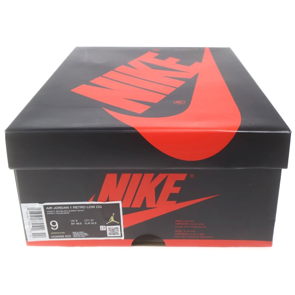 NIKE(ナイキ) AIR JORDAN 1 RETRO LOW OG CHICAGO エアジョーダン1 レトロ シカゴ ローカットスニーカー ホワイト/レッド US9/27cm HQ6998-600