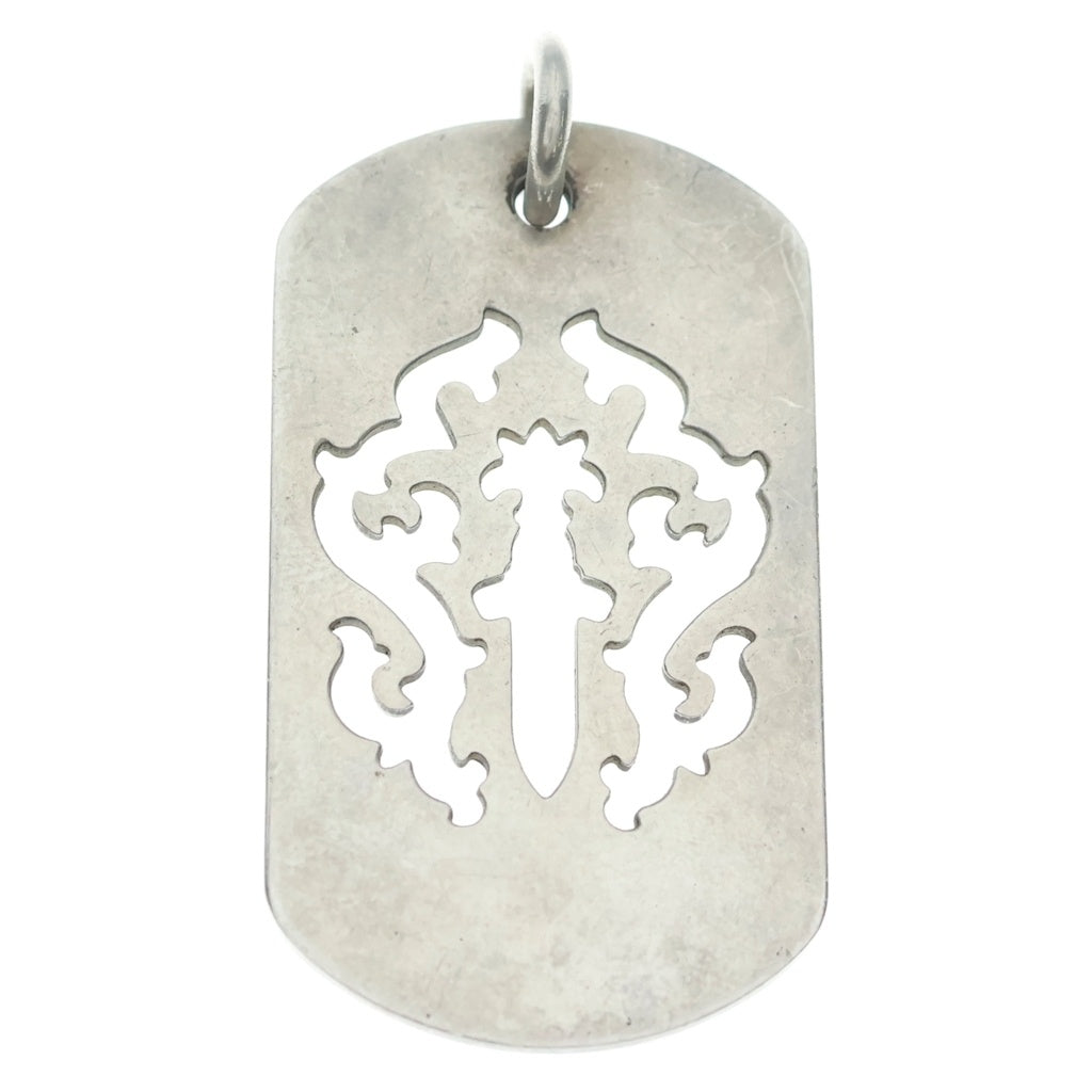CHROME HEARTS(クロムハーツ) D TAG LRG DAGGER ヴァインダガーカットアウトドッグタグ ラージ ペンダントトップ シルバー BCA240
