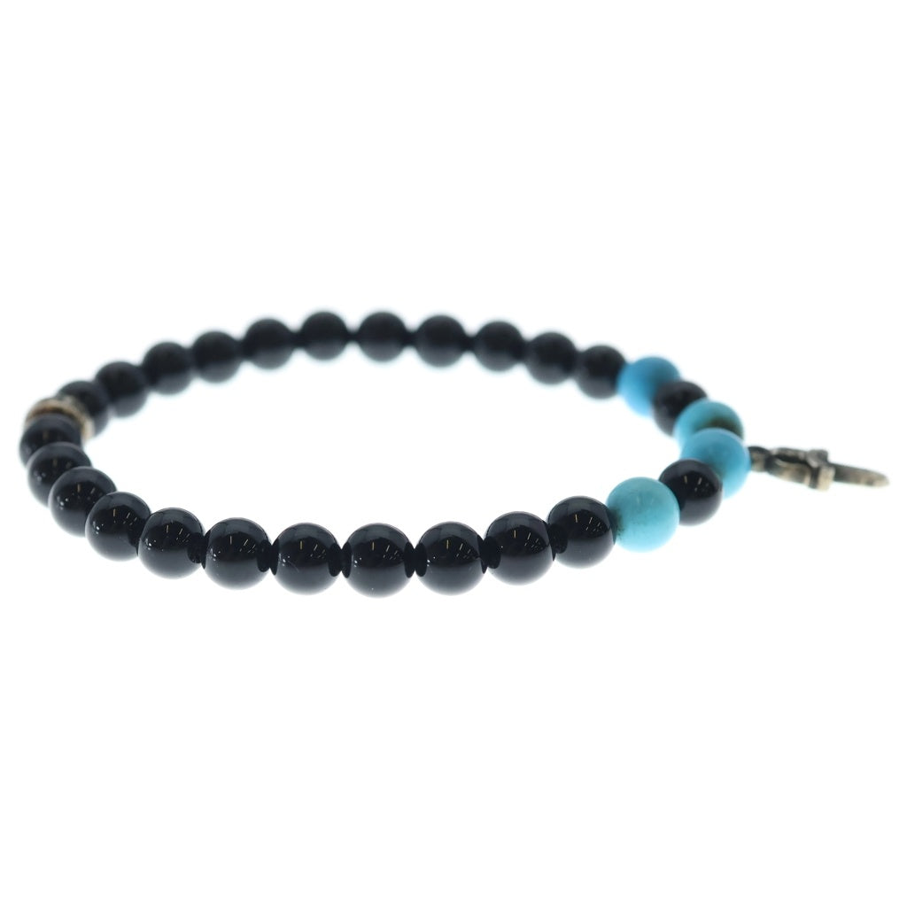 CHROME HEARTS(クロムハーツ) 6mm BEAD STACK DAGGER スタックダガー ビーズブレスレット ブラック/シルバー