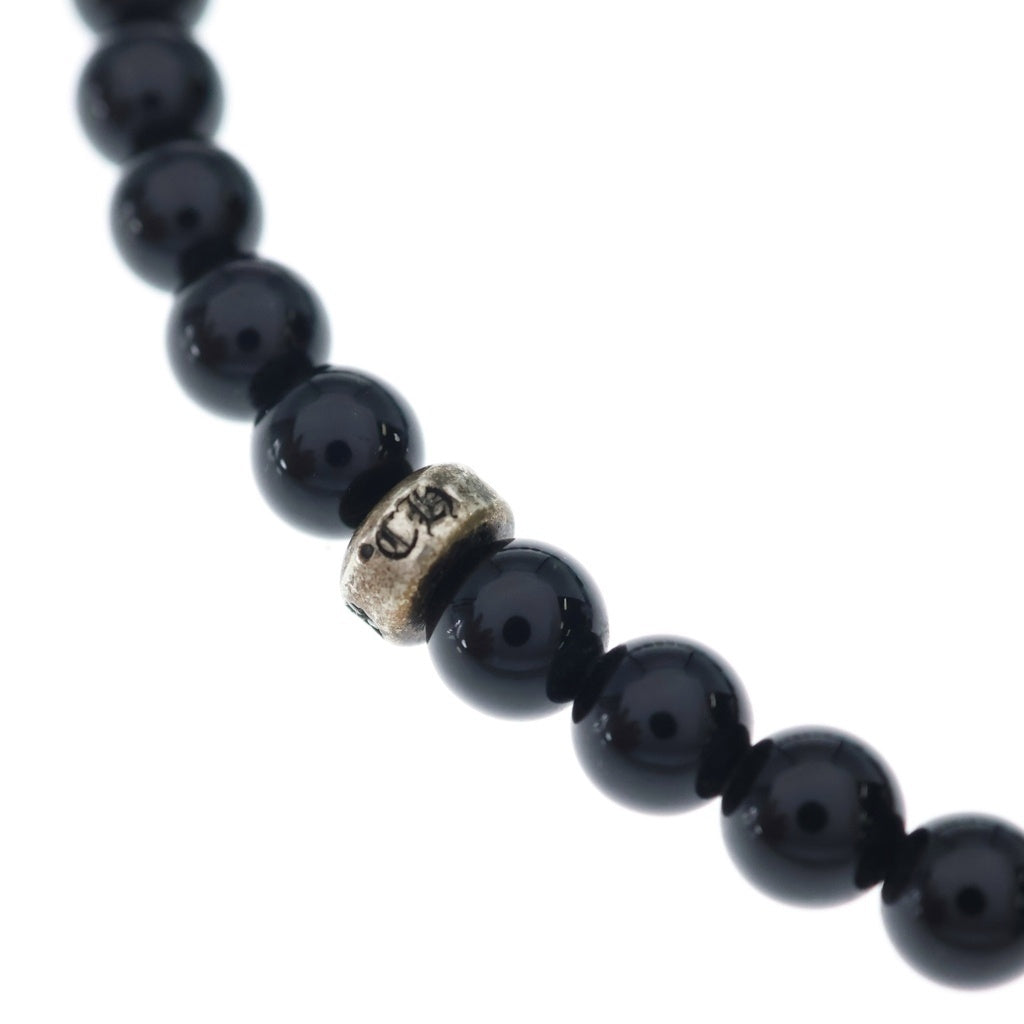 CHROME HEARTS(クロムハーツ) 6mm BEAD STACK DAGGER スタックダガー ビーズブレスレット ブラック/シルバー