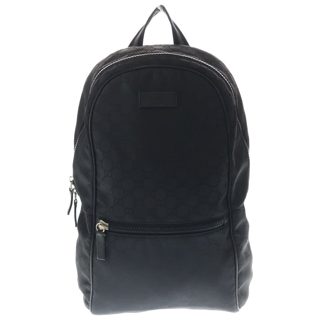GUCCI(グッチ) GGナイロン バックパック リュックサック ブラック ナイロン×キャンバス 449181 ブラック金具
