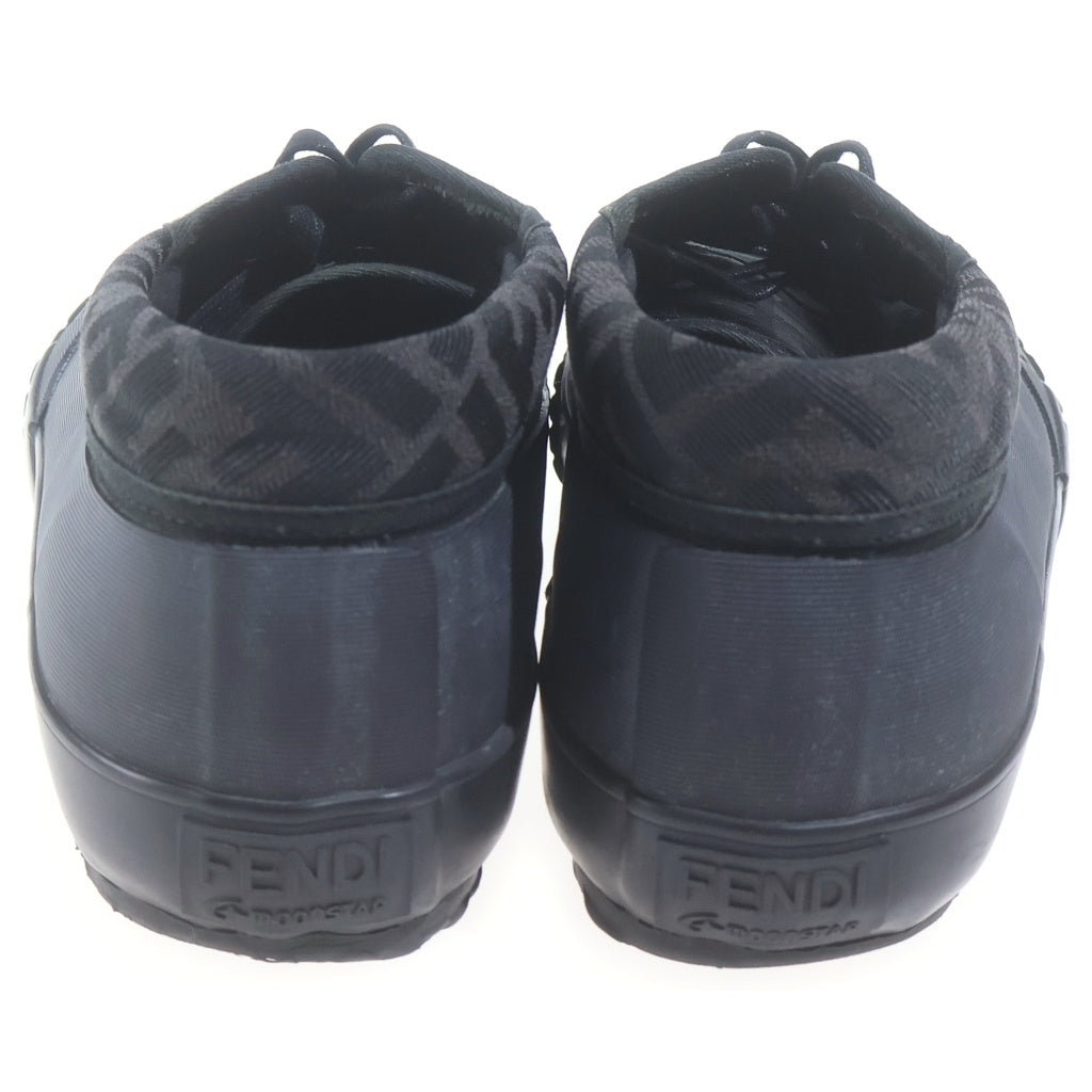 FENDI(フェンディ) ローカット スニーカー ズッカ柄 キャンバス レザー ブラック 27センチ