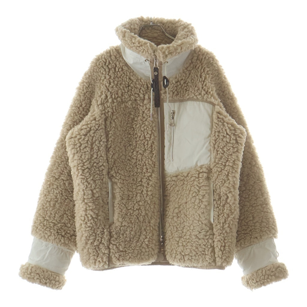 LOUIS VUITTON(ルイヴィトン) モノグラム ファジーウール フリース ボアジャケット アウター #36 ベージュ RW251WW NAG FSJA12 レディース