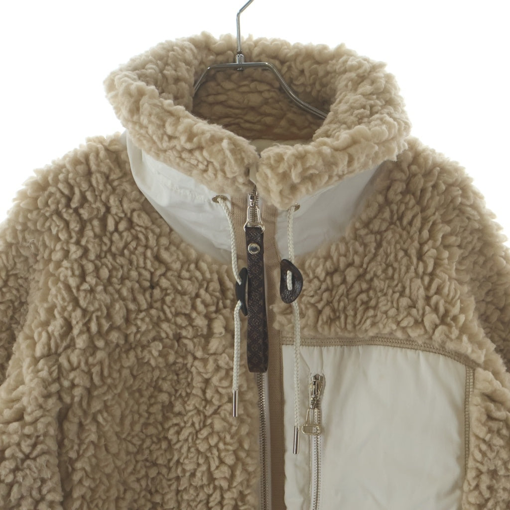 LOUIS VUITTON(ルイヴィトン) モノグラム ファジーウール フリース ボアジャケット アウター #36 ベージュ RW251WW NAG FSJA12 レディース