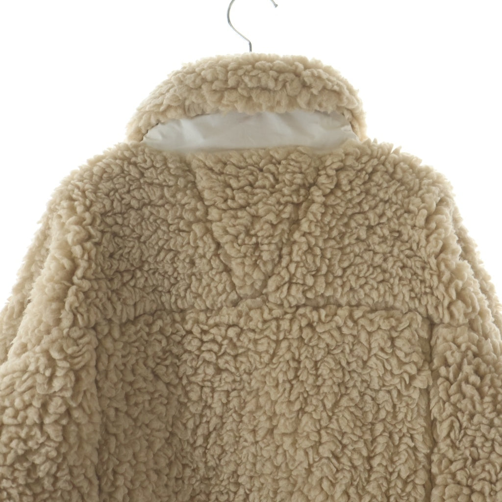 LOUIS VUITTON(ルイヴィトン) モノグラム ファジーウール フリース ボアジャケット アウター #36 ベージュ RW251WW NAG FSJA12 レディース