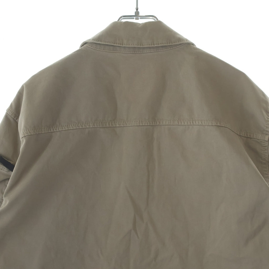 STONE ISLAND(ストーンアイランド) シャツジャケット ORGANIC STRETCH BROKEN TWILL COTTON 'OLD' EFFECT ベージュ #L