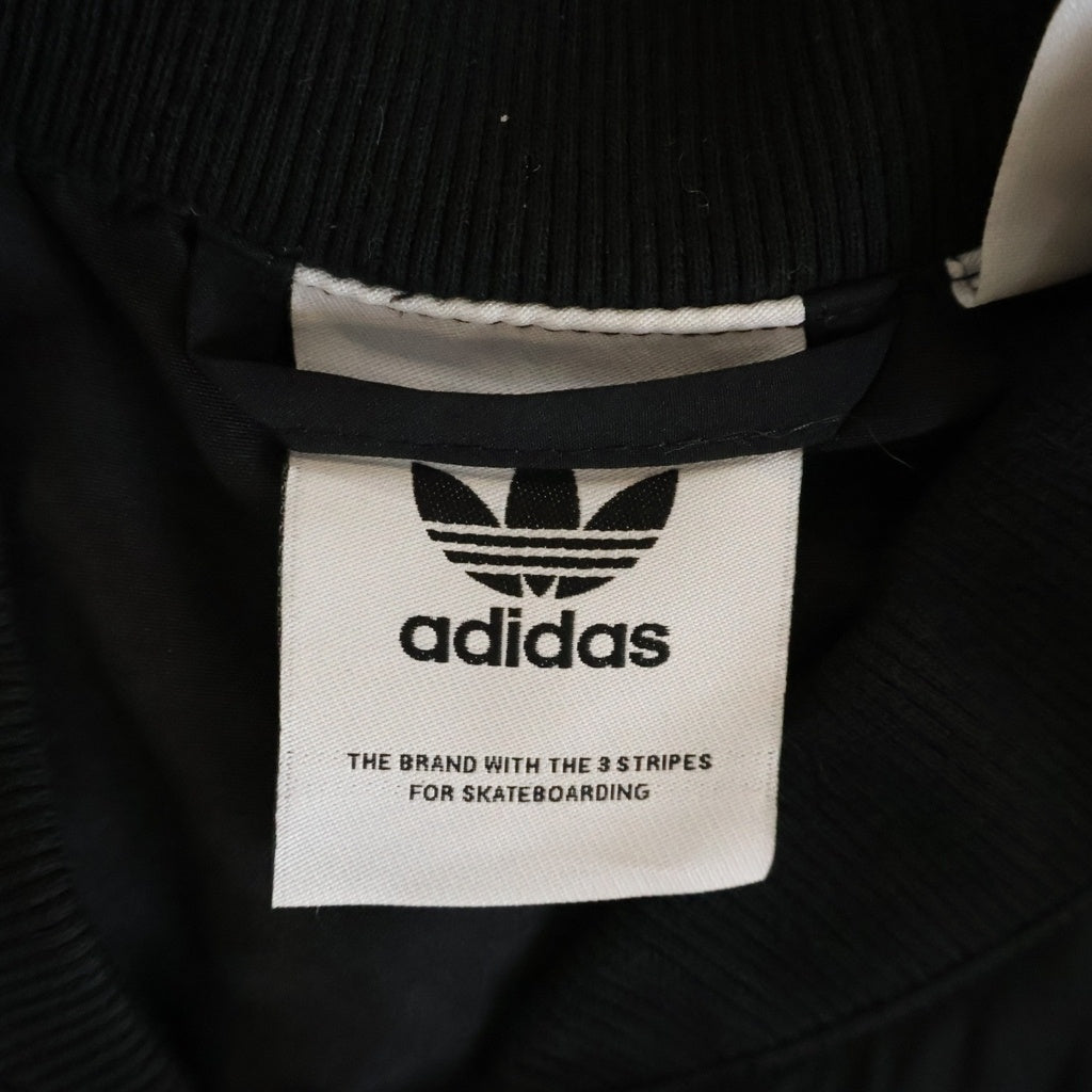 adidas(アディダス) コパ キルト 中綿 ジップアップ フライト ボンバー ジャケット ブルゾン MAー1 ブラック IY1597