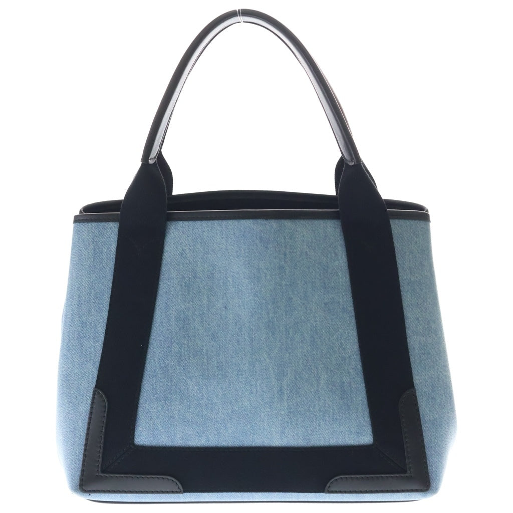 BALENCIAGA(バレンシアガ) ネイビーカバス ハンドバッグ トートバッグ インディゴブルー×ブラック PVC×デニム 339933 レディース