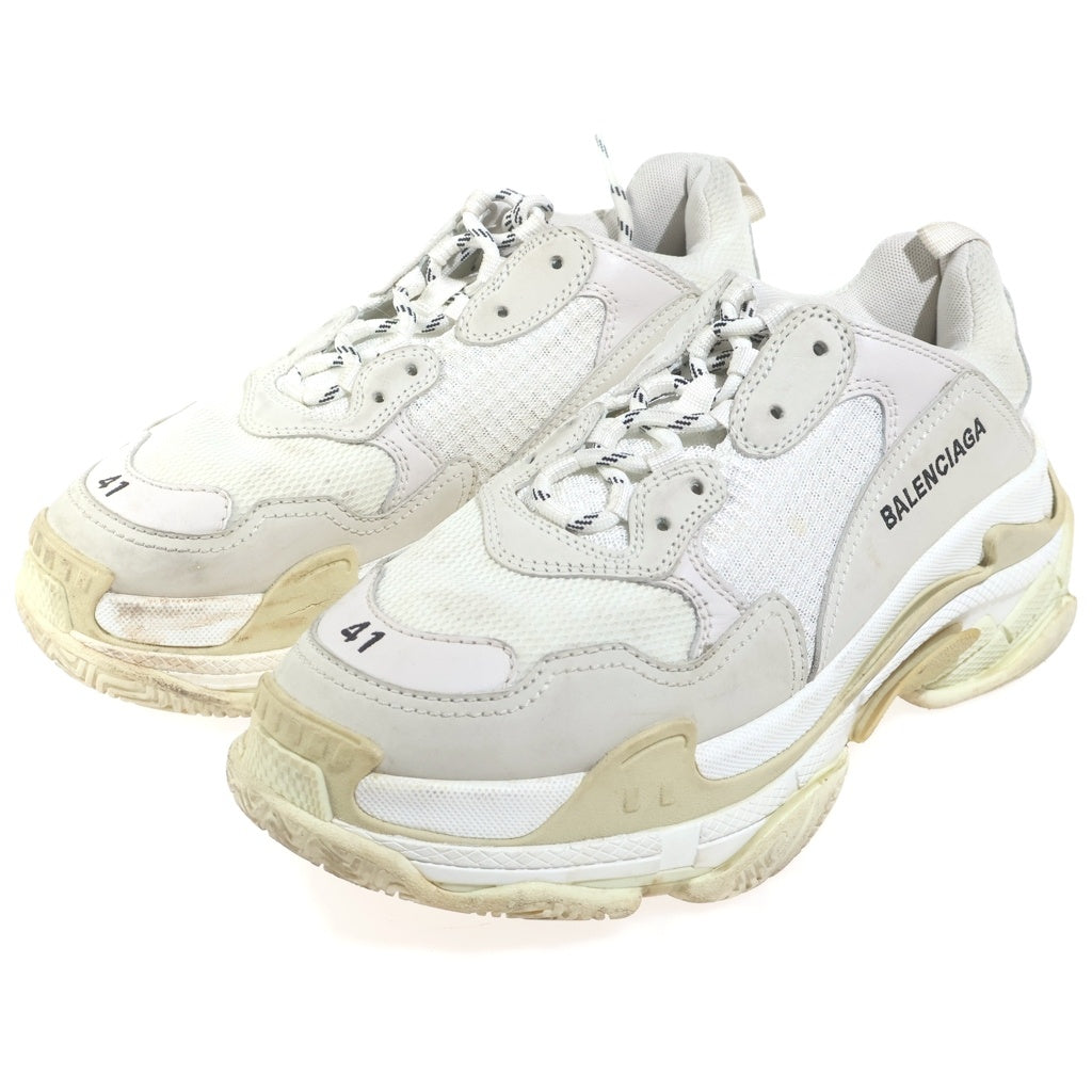 BALENCIAGA(バレンシアガ) TRIPLE S トリプルエス エンブロイダリー ローカットシューズ スニーカー #US8/27cm ホワイト 534217