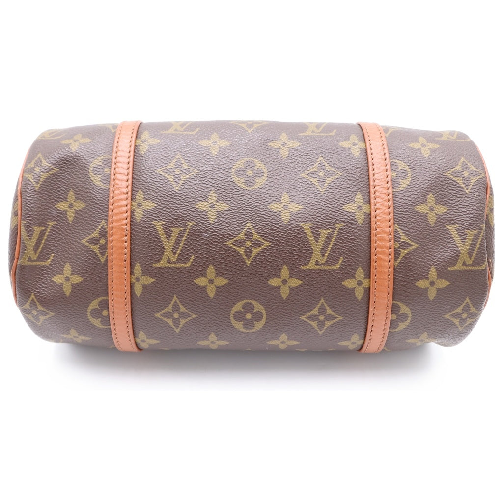 LOUIS VUITTON(ルイヴィトン) モノグラム パピヨン26 ハンドバッグ ブラウン レザー×PVC M51386 ゴールド金具 レディース