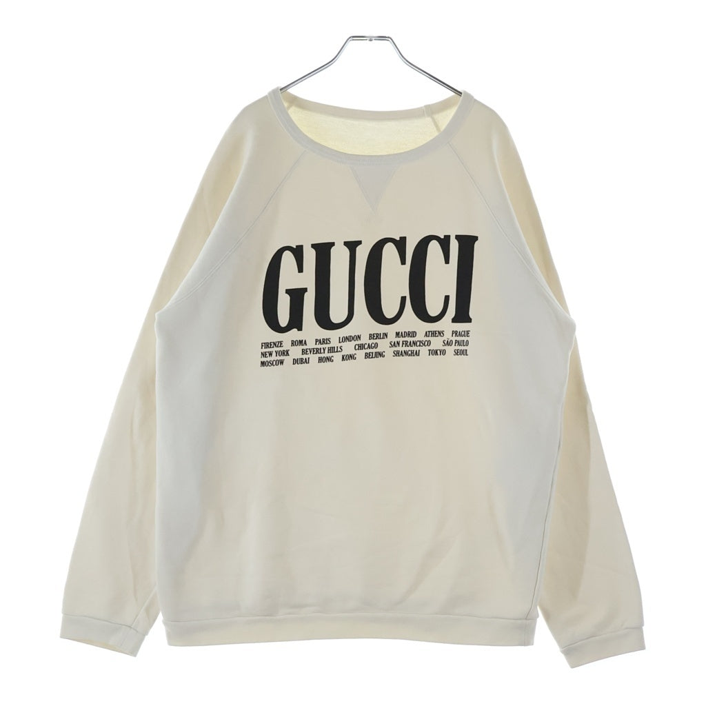 GUCCI(グッチ) 19AW シティロゴ スウェット コットン アイボリー Lサイズ 511844