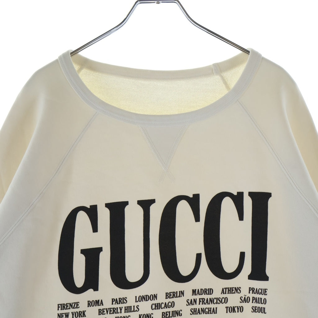 GUCCI(グッチ) 19AW シティロゴ スウェット コットン アイボリー Lサイズ 511844