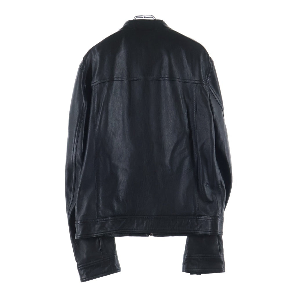 GUCCI(グッチ) シングルライダースジャケット シープスキン レザー ジャケット #48 ブラック 264857