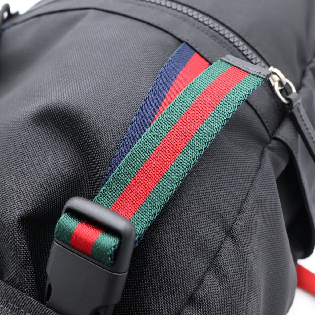 GUCCI(グッチ) アニマリエ テクノキャンバス バックパック リュック シェリーライン ナイロン ブラック 450982 レディース