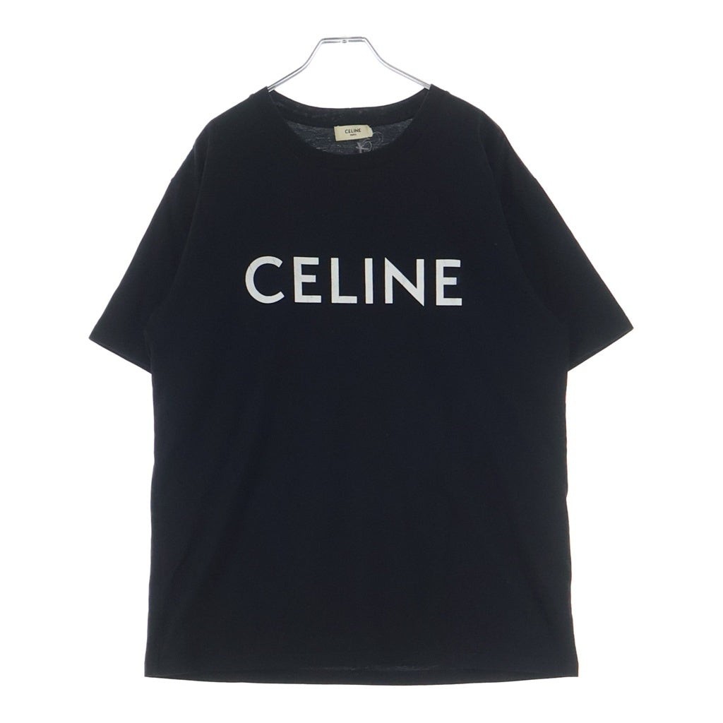 CELINE(セリーヌ) ロゴプリント クルーネック 半袖 Tシャツ カットソー S ブラック 2X681671Q