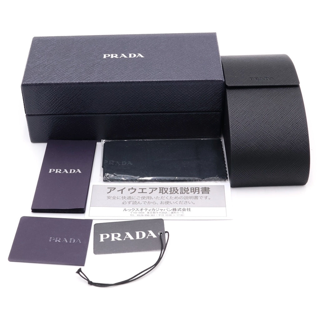 PRADA(プラダ) サイドロゴ フレーム ウェリントン サングラス アイウェア 54□19 ブラック SPRA06 レディース