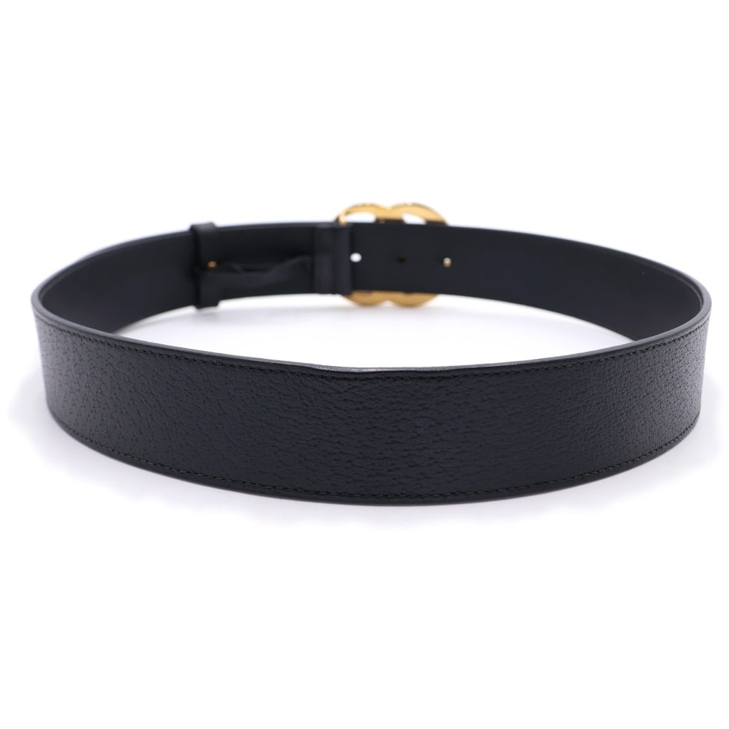 GUCCI(グッチ) GGマーモント レザーベルト ブラック ゴールド金具 406831 DJ20T