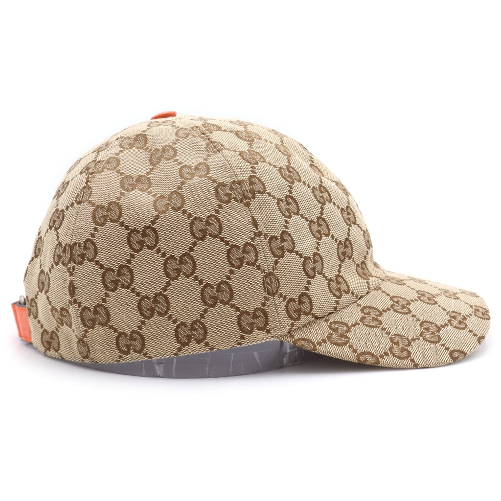 GUCCI(グッチ) ×THE NORTH FACE ノースフェイス GGキャンバス ベースボールキャップ 帽子 #L ベージュ 672155 4HAJR