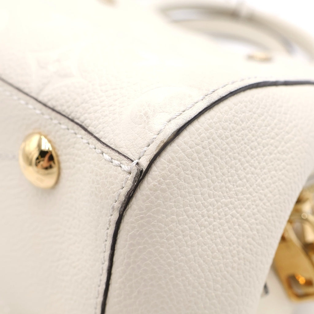 LOUIS VUITTON(ルイヴィトン) モノグラムアンプラント モンテーニュBB クレーム 2WAYハンドバッグ ショルダーバッグ ホワイト レザー M44607 ゴールド金具 レディース