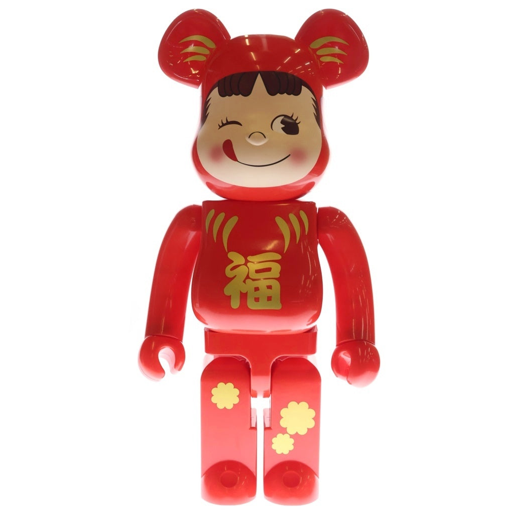 BE@RBRICK(ベアブリック) ×不二家 達磨 ペコちゃん 1000% フィギュア 人形 レッド