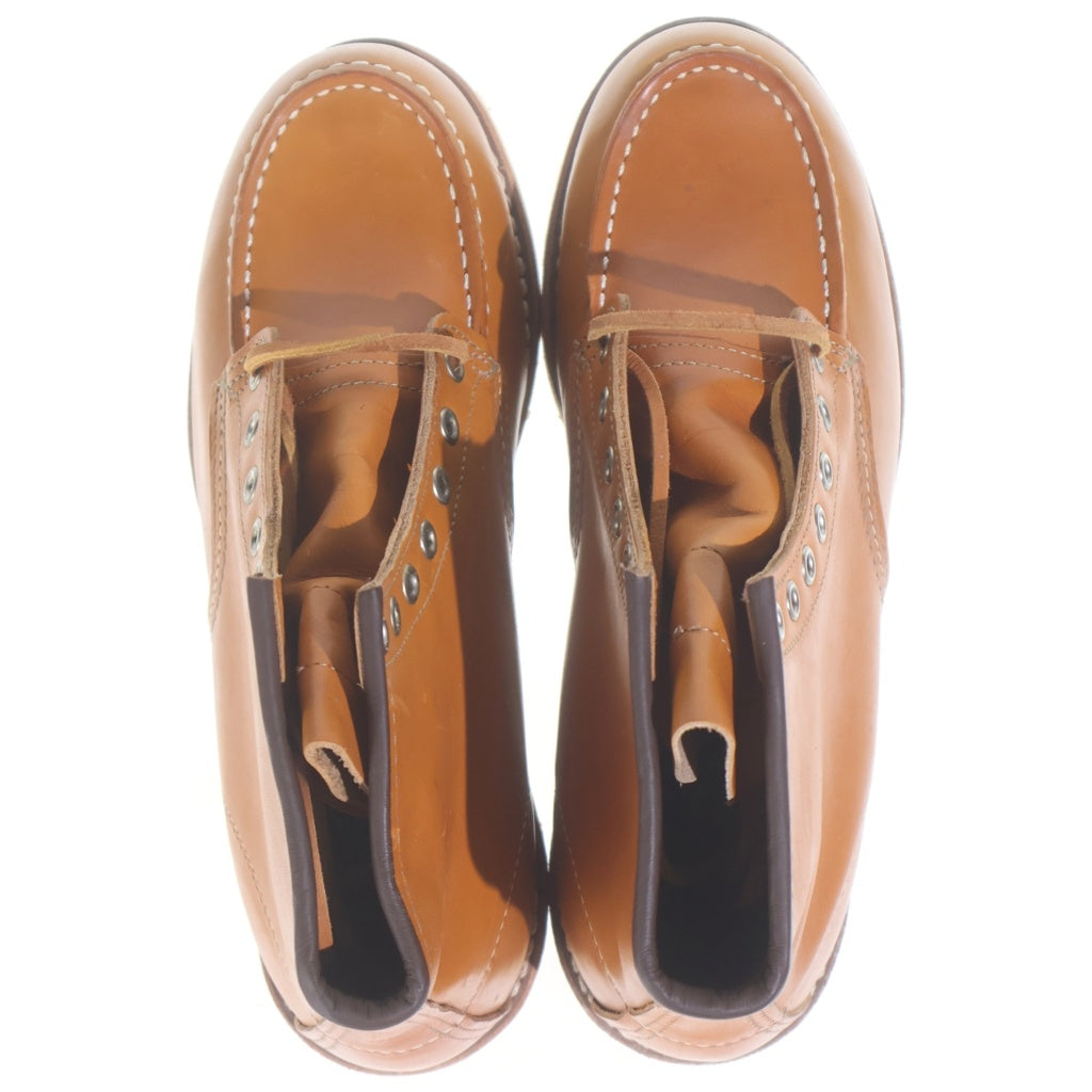 RED WING(レッド ウイング) 9875 復刻刺繍犬タグ アイリッシュセッター 6インチ モックトゥ ショートブーツ シューズ ブラウン