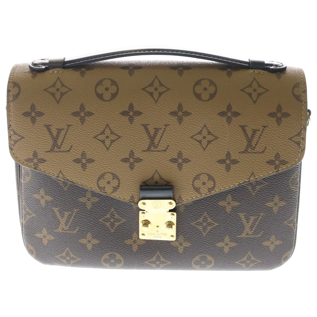 LOUIS VUITTON(ルイヴィトン) ポシェットメティスMM モノグラム リバース PVC レザー 2WAY ハンド ショルダーバッグ ブラウン M44876 レディース