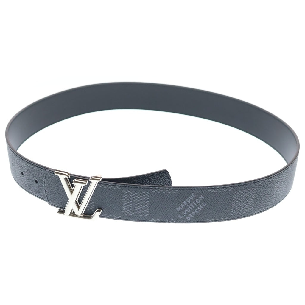 LOUIS VUITTON(ルイヴィトン) ダミエ ヘリテージ LV ディメンション 40MM リバーシブル PVC レザー ベルト シルバー金具 ブラック M8889
