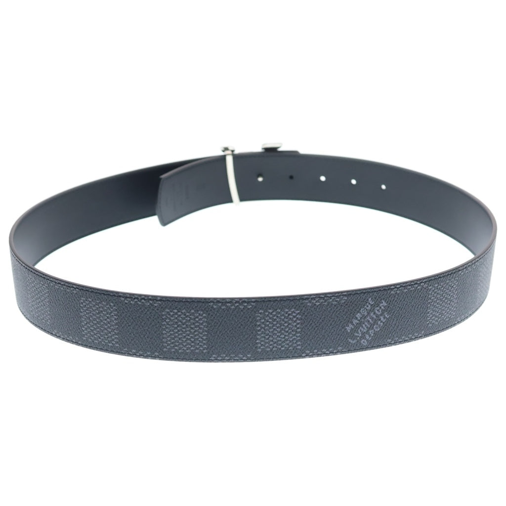 LOUIS VUITTON(ルイヴィトン) ダミエ ヘリテージ LV ディメンション 40MM リバーシブル PVC レザー ベルト シルバー金具 ブラック M8889