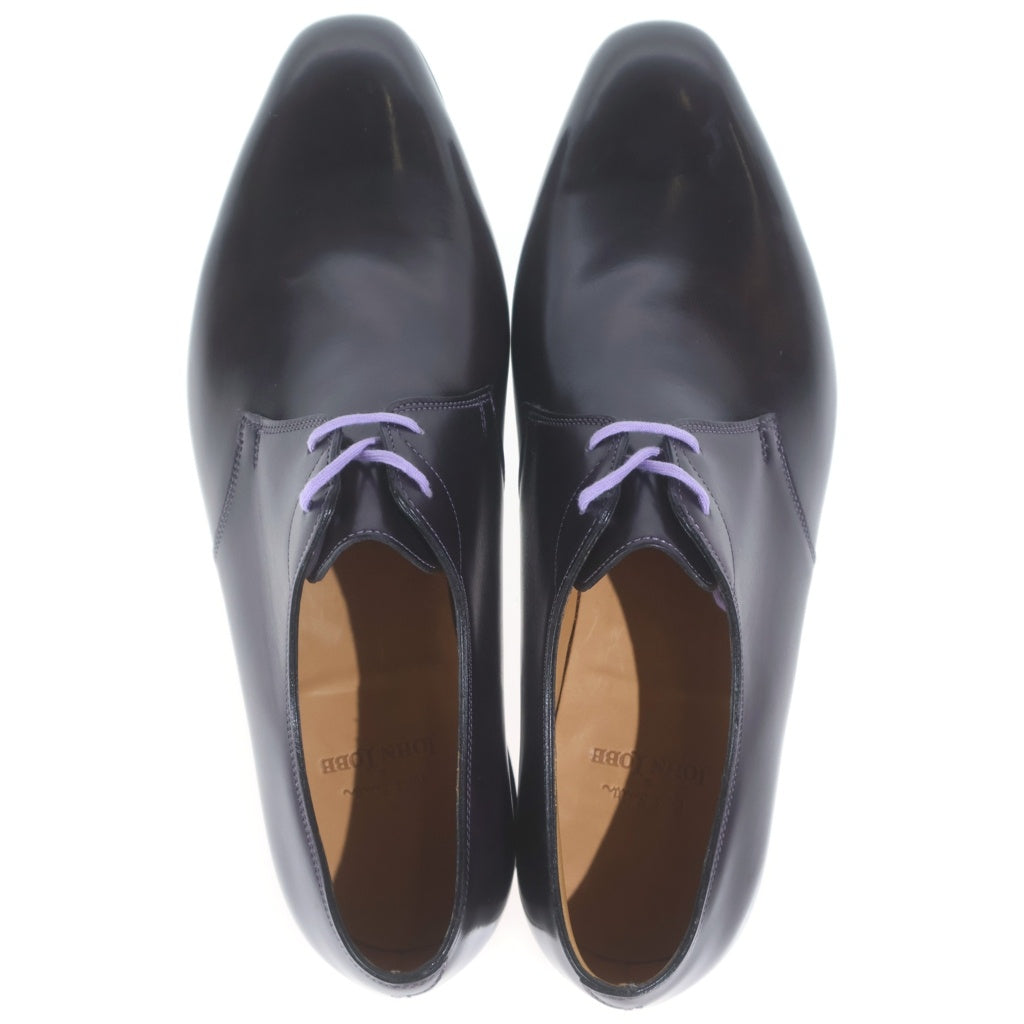 JOHN LOBB(ジョンロブ) ×Paul Smith Willoughby 8000 ポールスミス 別注 パープルステッチ レザー ドレス ビジネス シューズ ブラック