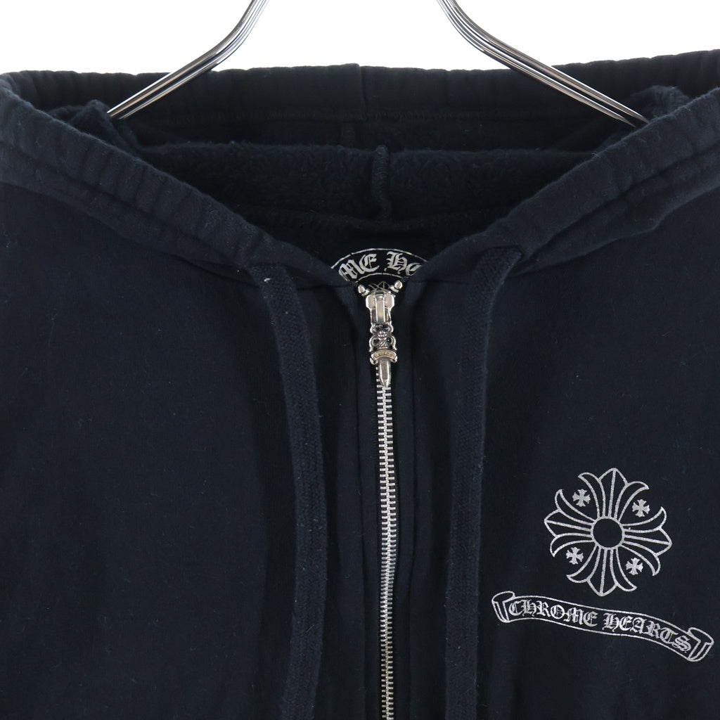 CHROME HEARTS(クロムハーツ) CHプラス プリント ジップアップ スウェット パーカー フーディー ブラック