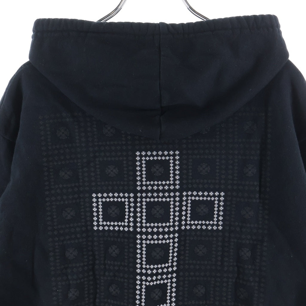 CHROME HEARTS(クロムハーツ) CHプラス プリント ジップアップ スウェット パーカー フーディー ブラック