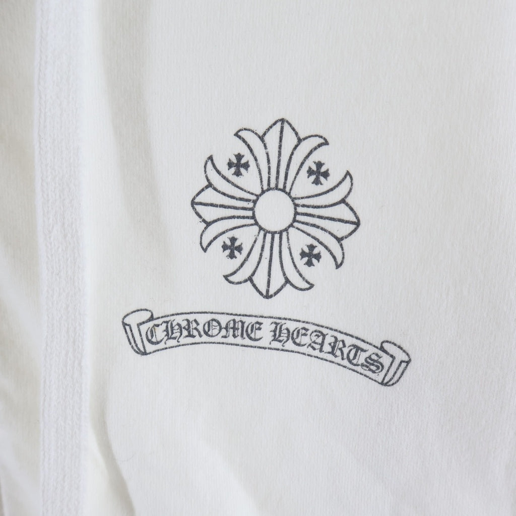 CHROME HEARTS(クロムハーツ) CHプラス プリント ジップアップ スウェット パーカー フーディー ホワイト