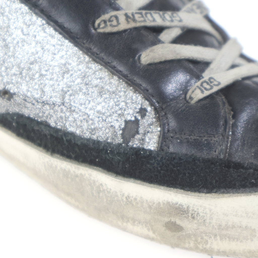 GOLDEN GOOSE DELUXE BRAND(ゴールデングースデラックスブランド) グリッター スーパースター ローカットシューズ スニーカー ブラック/シルバー