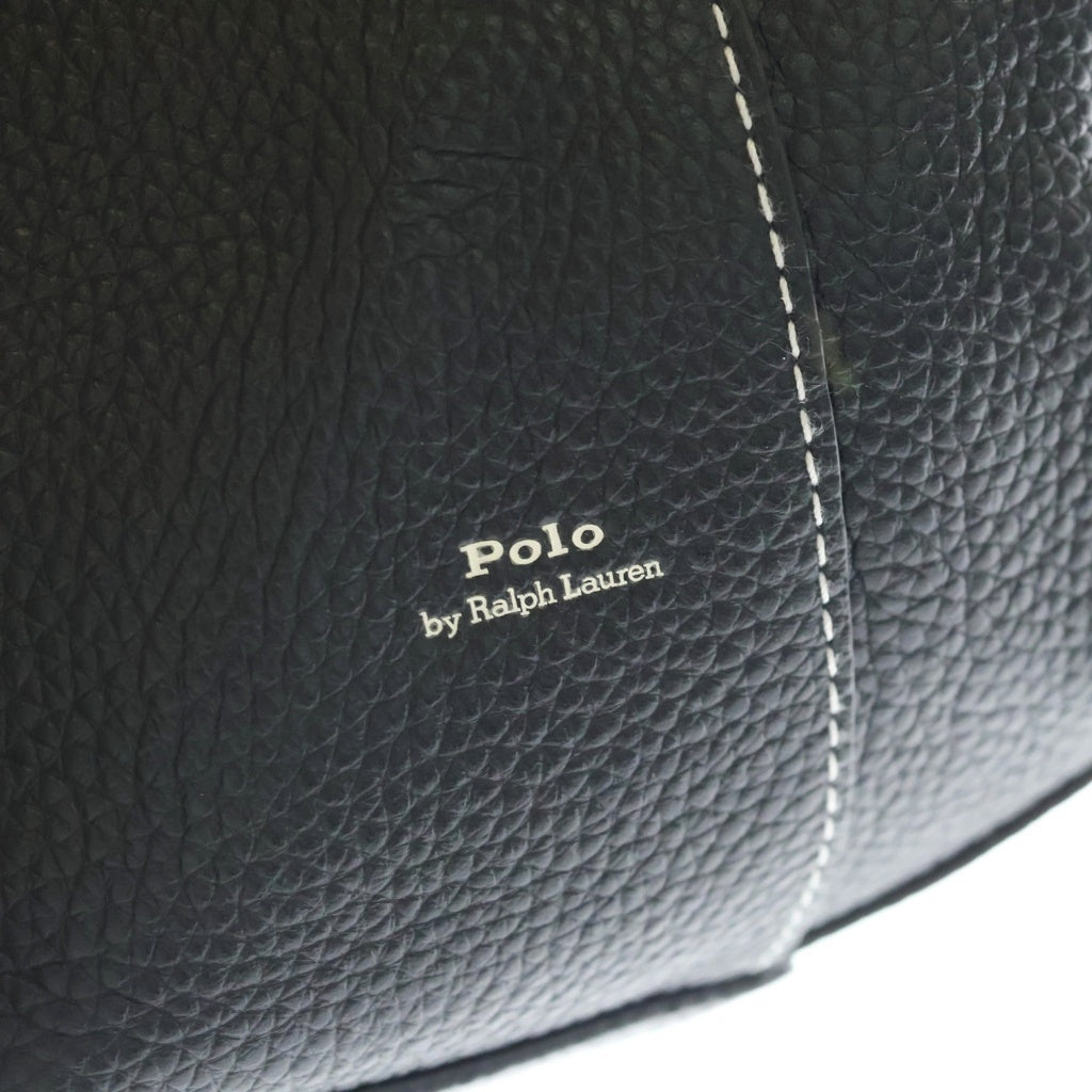 POLO RALPH LAUREN(ポロラルフローレン) Polo Play CROSSBODY ポロプレイ トート クロスボディバッグ レザー ブラック 428938031019 レディース